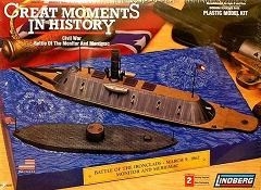 Maquette Lindberg Monitor & Merrimac – Échelles 1/210 & 1/300, Kit #716, édition 1986