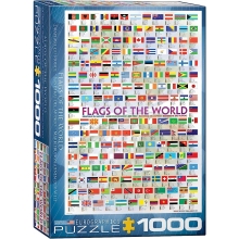 EUROGRAPHICS 6000-0128 FLAGS OF THE WORLD PUZZLE 1000 PIEZAS