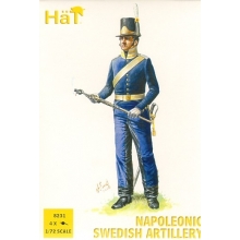 HAT 8231 1:72 NAPOLEONIC SWEDISH ARTILLERY ( 16 FIGURES & 4 CANNONS )