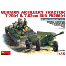 MINIART 35039 GERMAN ARTILLERY TRACTR T 70 ( R ) & GUN W CR 1:35
