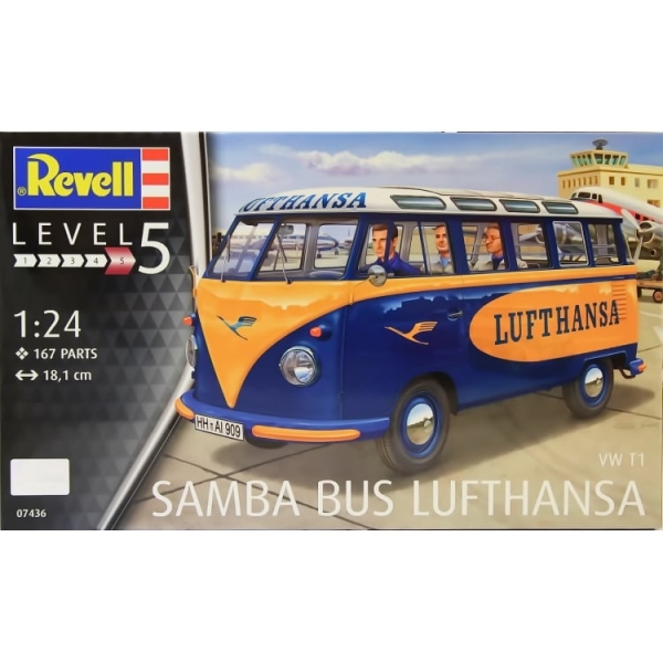 Maquette Revell 1/24 - Samba Bus Lufthansa (Ref 07436) - Neuf En Boîte