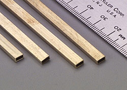 3/32 X 3/16 Inch Rectangular Brass Tubes - 4-Pack Of 12 Inch Length Solid Brass Tubing