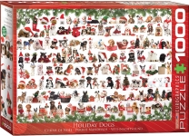 EUROGRAPHICS 6000-0939 HOLIDAY DOGS PUZZLE 1000 PIEZAS