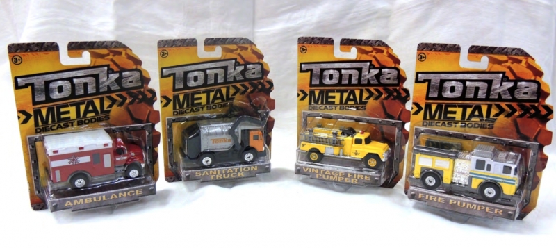 Pack de 4 Tonka Die Cast Véhicules Assorted Toy
