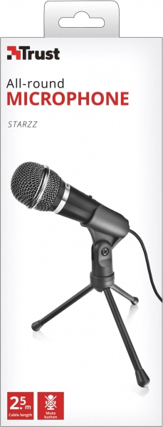 Mirax Hobbies - TRUST GAMER 21671 STARZZ ALL ROUND MICROPHONE BLACK