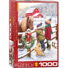 EUROGRAPHICS 6000-5638 CHRISTMAS PONY BY SIMON TREADW PUZZLE 1000 PIEZAS