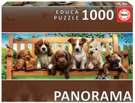 EDUCA 19038 PUZZLE 1000 PIEZAS PUPPIES ON A BENCH PANORAMA