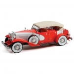 GREENLIGHT 13627 1:18 DUESENBERG II SJ RED AND WHITE ( TOP UP )