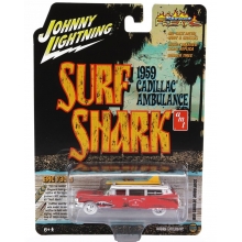 JOHNNY JLSP256 1:64 1959 CADILLAC ELDORADO AMBULANCE SURF SHARK RUSTY RED