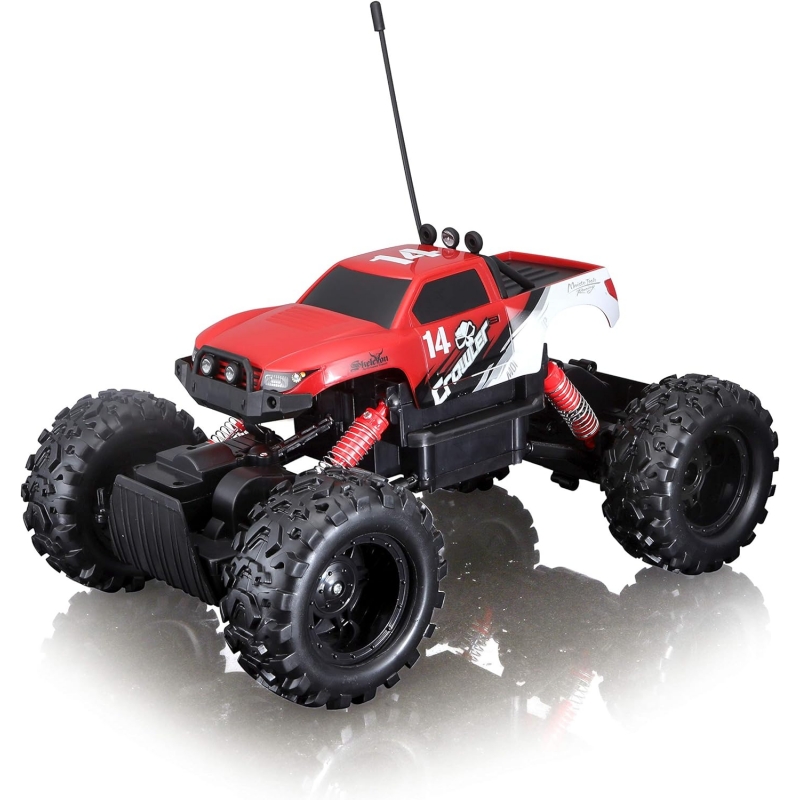 Maisto 3-Channel Rock Crawler R/C Truck - 27MHz, 12.5" Off-Road RC Car With Articulated Suspension