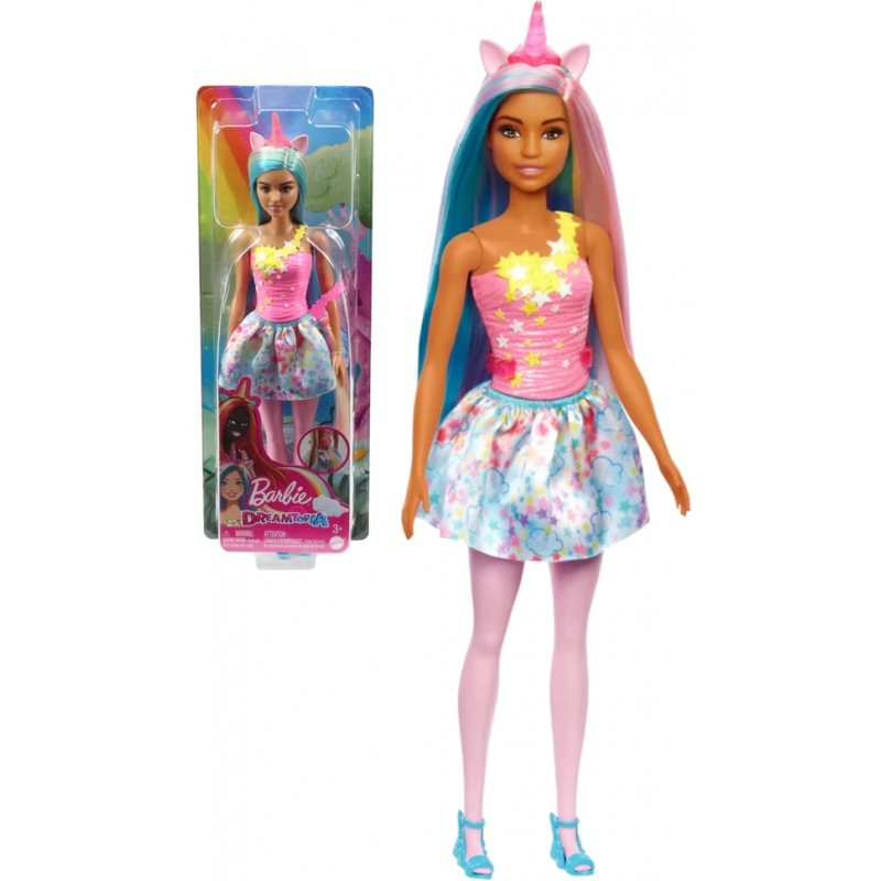 Mirax Hobbies - MATTEL HGR21 BARBIE UNICORNIO PELO Y CUERNO ROSA