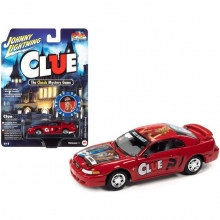 JOHNNY JLSP236 1:64 MODERN CLUE 2000 FORD MUSTANG ( MISS SCARLET ) RED