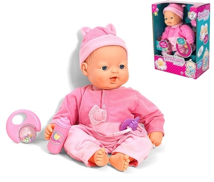 MUÑECA BEBE DE JUGUETE BOSTECITOS CON SILLA | ROSA