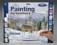 ROYAL PAL19 ADULT PAINT BY NUMBER WOLVES 15X11-1:4