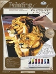 ROYAL PCS3 PBN CANVAS LION & LIONESS 9X12