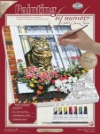 ROYAL PCS11 PBN CANVAS CAT IN THE WINDOW 9X12