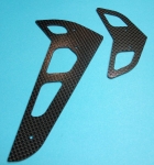 CARBONO FIN SET BASE PLATE T REX 500 1.5MM, CARBON