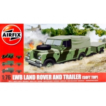 AIRFIX 02322 LWB LANDROVER ( SOFT TOP ) & TRAILER 1:76