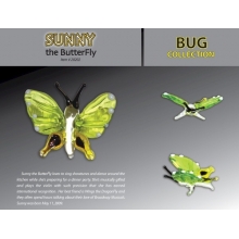 GLASS 20202 SUNNY BUTTERFLY