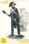 HAT 8229 1:72 NAPOLEONIC 1805 FRENCH ARTILLERY ( 16 FIGURES & 4 CANNONS )