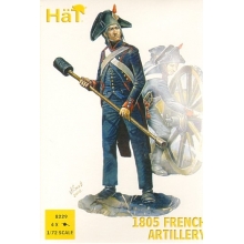 HAT 8229 1:72 NAPOLEONIC 1805 FRENCH ARTILLERY ( 16 FIGURES & 4 CANNONS )