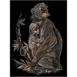 ROYAL COPF15 COPPER ENGRAVING MONKEY & BABY