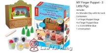 LT 01031 MY CLAY FINGER PUPPET SHOW ( 3 LITTLE PIGS FINGER PUPPET ) IN A