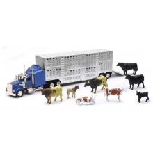 NEWRAY 15365D LIVESTOCK TRUCK WITH FARM ANIMAL SET