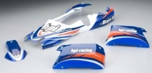 HPI 102225 BAJA 5B 2.0 PAINTED BODY BLUE WHITE RED