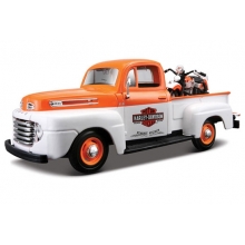 MAISTO 32171 1:24 FORD 1948 PICK UP WITH HARLEY MOTORCYCLES SURTIDO