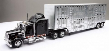 NEWRAY 15243B 1:43 KENWORTH W900 POTBELLY LIVESTOCK ( CHROME )