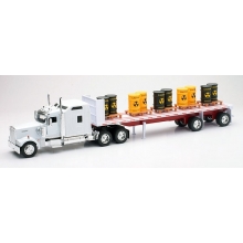 NEWRAY 10193B 1:32 KENWORTH FLTBD W TOXIC BARREL