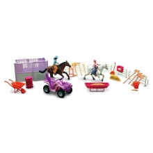 NEWRAY 37105 PINK HORSE RIDING SET