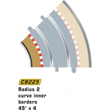 SCALEXTRIC C8225 RAD 2 INNER BORDER BAR 45DEG