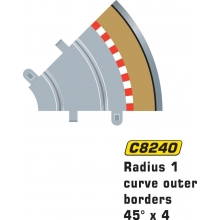 SCALEXTRIC C8240 RAD 1 OUTER BORDER BAR 45DEG