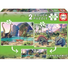 EDUCA 15620 PUZZLE 100 PIEZAS 2X DINO WORLD