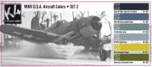 K4 WWII USA AIRCRAFT COLORS SET 2