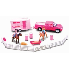 NEWRAY 37335 PINK RIDING ACADEMY DELUXE SET