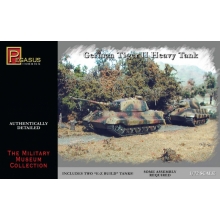 PEGASUS 7627 1:72 GERMAN TIGER II HEAVY TANK ( 2 PER PKG )