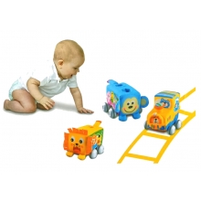 PLAYMAT HX7120 BABY TRAIN SET 4 FNNY TOYS INCLUDED ( PULL WITH MUTIL FUNCTIONS ) 38.5 * 17.5 * 11