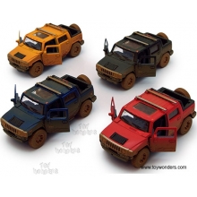 KINSMART 5097DY 5 PULG HUMMER H2 SUT 1905 MUDDY VERSION