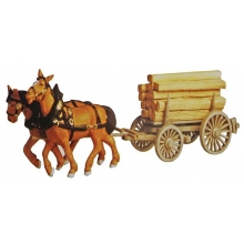 MODELPOWER 624 HORSE DRAWN LUMBER CARRIER KIT HO