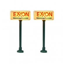 MODELPOWER 8579 LIGHTED GAS STATION SIGN EXXON 2 PCS N