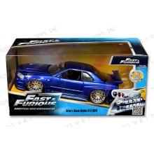 JADA 97173 1:24 FF 2002 NISSAN SKYLINE BLUE BRIANS FAST AND FURIOUS