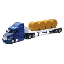 NEWRAY 15433 1:43 PETERBILT FLATBED WITH ROUND HAY