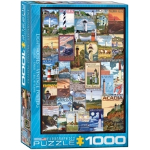 EUROGRAPHICS 6000-0779 LIGHTHOUSES VINTAGE POSTERS PUZZLE 1000 PIEZAS