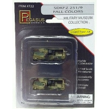 PEGASUS 722 1:144 SDKFZ 251:9 HALFTRACK ( CAMOUFLAGE ) ( 2 )