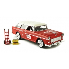 MOTORCITY 424110 1:24 CHEVY NOMAD 55 COCA COLA WITH METAL HANDCART