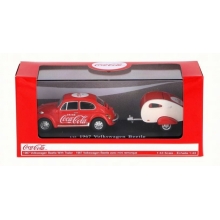 MOTORCITY 440032 1:43 VW BEETLE 67 COCA COLA W TEARDROP TRAILER