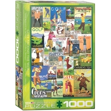 EUROGRAPHICS 6000-0933 GOLF VINTAGE COLLAGE PUZZLE 1000 PIEZAS